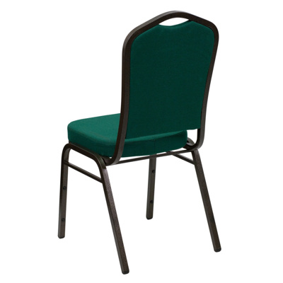 Shop Flash Furniture Hercules Series Crown Back Stacking Banquet Chair In Green Fabric