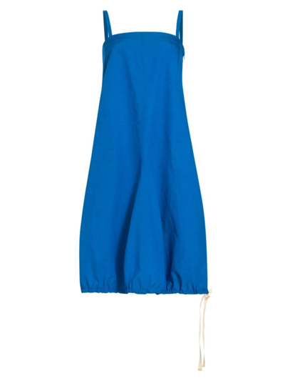Shop Proenza Schouler Women's Emilia Crinkle Poplin Midi-dress In Blue