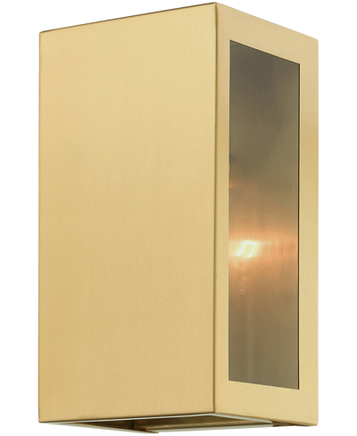 Shop Livex Winfield 1 Light Outdoor Ada Small Sconce In Satin Gold