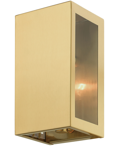 Livex Winfield 1 Light Outdoor Ada Small Sconce In Satin Gold