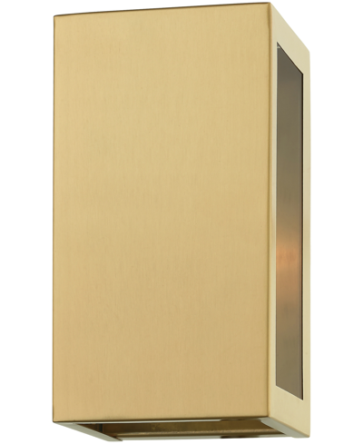 Livex Winfield 1 Light Outdoor Ada Small Sconce In Satin Gold