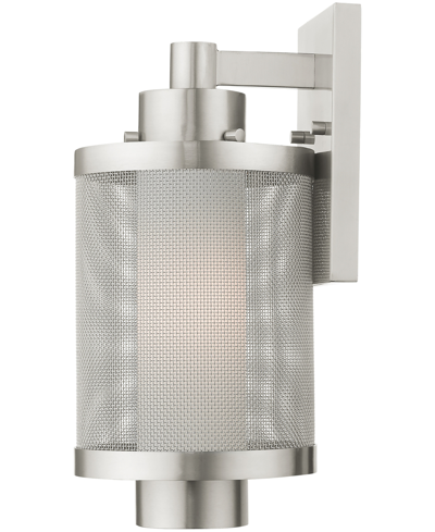 Livex Nottingham 1 Light Wall Lantern In Brushed Nickel
