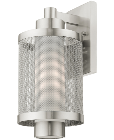 Livex Nottingham 1 Light Wall Lantern In Brushed Nickel