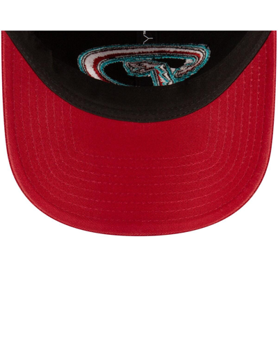New Era Men's  Black, Red Arizona Diamondbacks Road Replica Core Classic 9twenty Adjustable Hat In Black,red
