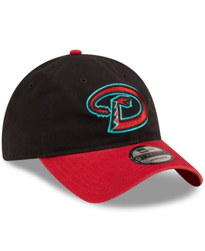 New Era Men's  Black, Red Arizona Diamondbacks Road Replica Core Classic 9twenty Adjustable Hat In Black,red