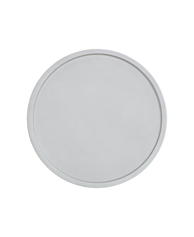 Tov Furniture 1 Pc. Concrete Side Table In White