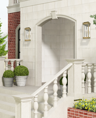 Livex Princeton 3 Light Outdoor Extra Large Wall Lantern In Antique Brass