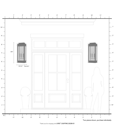 Livex Princeton 3 Light Outdoor Extra Large Wall Lantern In Antique Brass