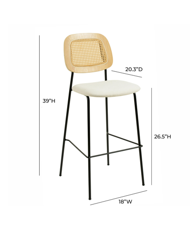 Tov Furniture 2 Pcs Rattan Counter Stool In Natural