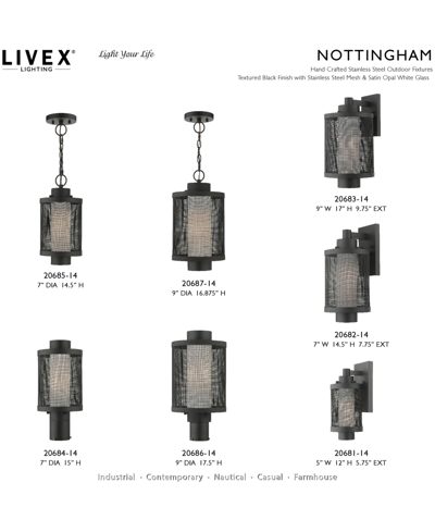 Shop Livex Nottingham 1 Light Texture Post Top Light In Textured Black