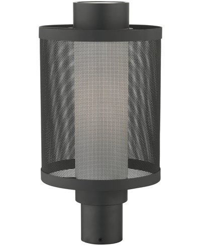 Shop Livex Nottingham 1 Light Texture Post Top Light In Textured Black