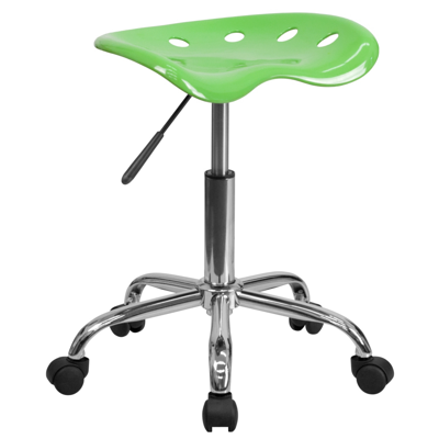 Shop Flash Furniture Vibrant Apple Green Tractor Seat And Chrome Stool