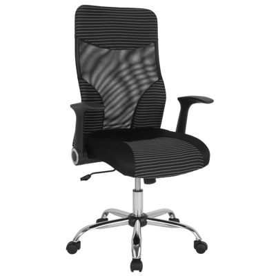 Shop Flash Furniture Milford High Back Office Chair With Contemporary Mesh Design In Black And White