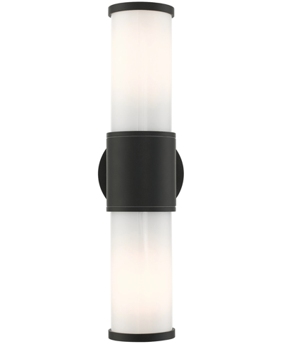 Shop Livex Norfolk 2 Light Outdoor Ada Wall Lantern In Textured Black