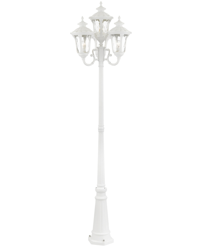 Shop Livex Oxford 4 Light Outdoor Post Light In Textured White