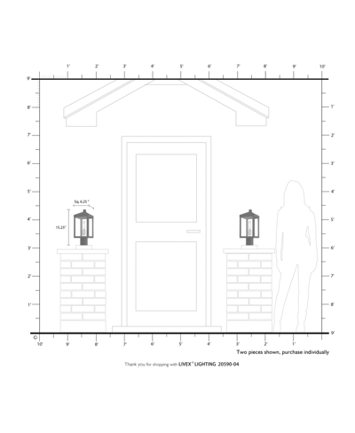 Livex Nyack 1 Light Outdoor Post Top Lantern In Black With Brushed