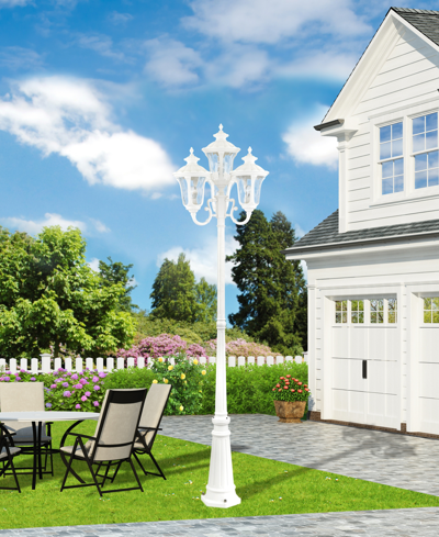 Livex Oxford 4 Light Outdoor Post Light In Textured White