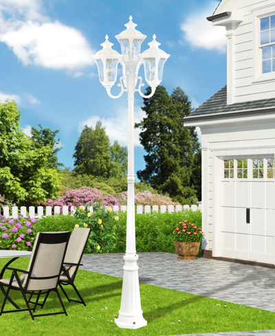 Livex Oxford 4 Light Outdoor Post Light In Textured White