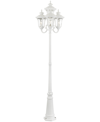 Shop Livex Oxford 4 Light Outdoor Post Light In Textured White