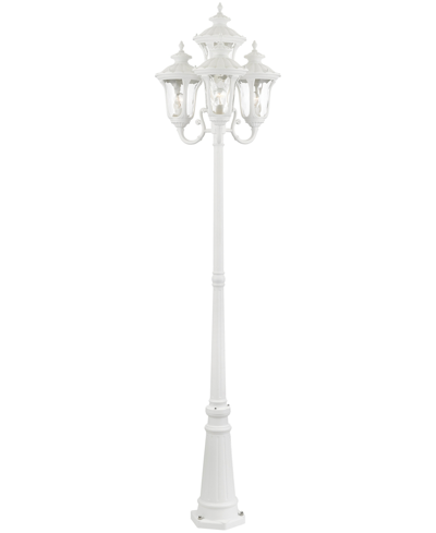 Livex Oxford 4 Light Outdoor Post Light In Textured White
