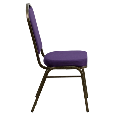 Shop Flash Furniture Hercules Series Crown Back Stacking Banquet Chair In Purple Fabric
