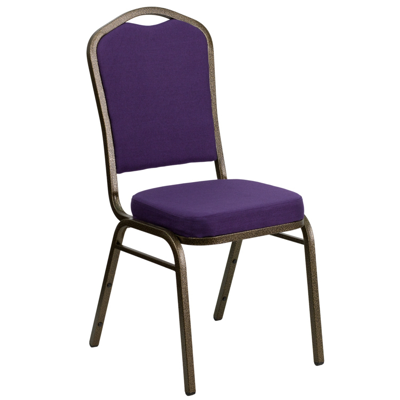 Shop Flash Furniture Hercules Series Crown Back Stacking Banquet Chair In Purple Fabric
