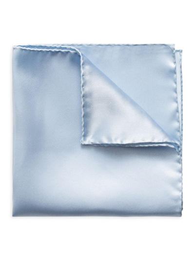 Shop Eton Men's Silk Wedding Pocket Square In Blue