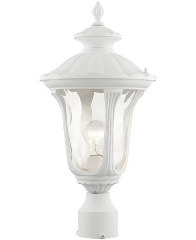 Shop Livex Oxford 1 Light Outdoor Post Top Lantern In Textured White