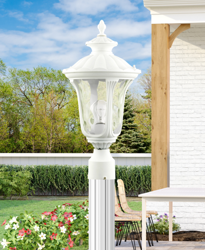 Shop Livex Oxford 1 Light Outdoor Post Top Lantern In Textured White