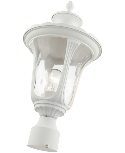 Livex Oxford 1 Light Outdoor Post Top Lantern In Textured White