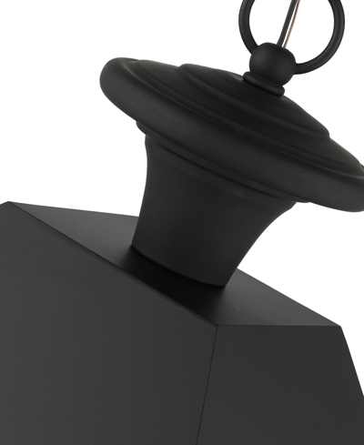 Livex Wentworth 4 Light Outdoor Pendant Lantern In Black With Brushed Nickel