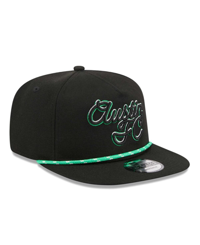 New Era Black Austin Fc Script Golfer Adjustable Hat In Black