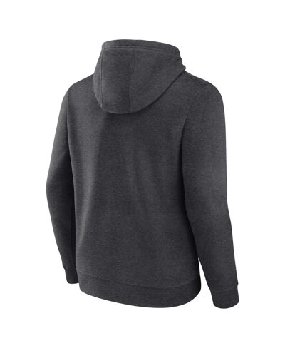 Fanatics Branded  Heather Charcoal Brooklyn Nets Primary Logo Pullover Hoodie In Heather Charcoal