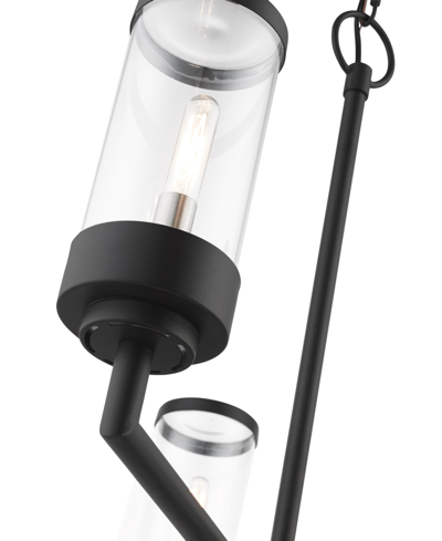 Livex Hillcrest 5 Light Outdoor Chandelier In Textured Black
