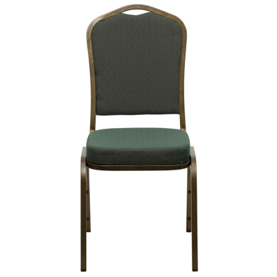 Shop Flash Furniture Hercules Series Crown Back Stacking Banquet Chair In Green Patterned Fabric