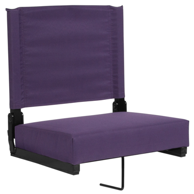 Shop Flash Furniture Grandstand Comfort Seats By Flash With Ultra-padded Seat In Dark Purple