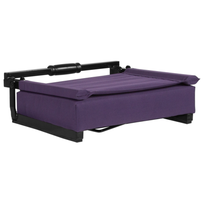 Shop Flash Furniture Grandstand Comfort Seats By Flash With Ultra-padded Seat In Dark Purple