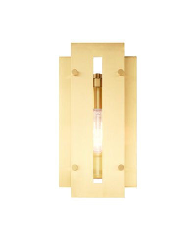 Livex Utrecht 1 Light Outdoor Wall Lantern In Satin Brass