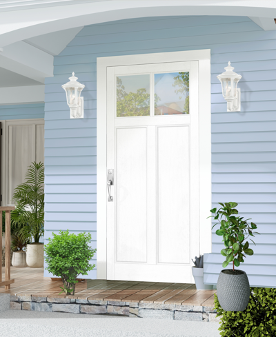Livex Oxford 1 Light Outdoor Wall Lantern In Textured White