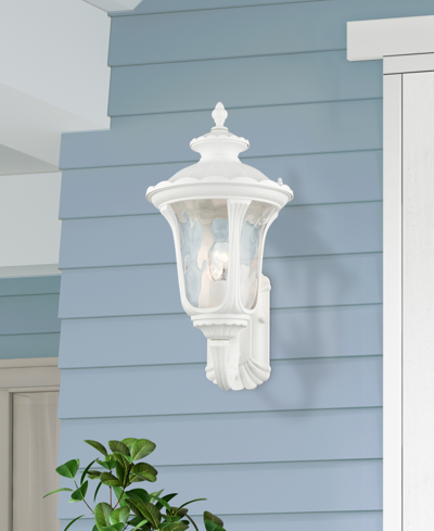 Livex Oxford 1 Light Outdoor Wall Lantern In Textured White