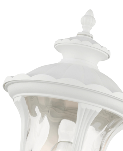 Livex Oxford 1 Light Outdoor Wall Lantern In Textured White