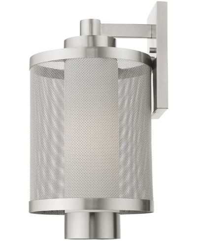 Livex Nottingham 1 Light Wall Lantern In Brushed Nickel