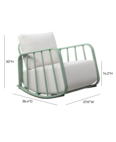 Shop Tov Furniture 1 Pc. Olefin Outdoor Rocking Chair In Green