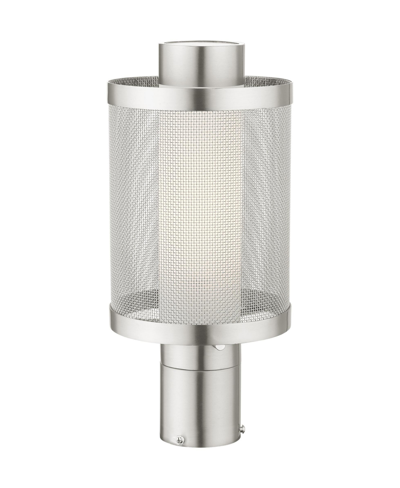 Shop Livex Nottingham 1 Light Post Top Light In Brushed Nickel