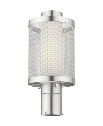 Shop Livex Nottingham 1 Light Post Top Light In Brushed Nickel