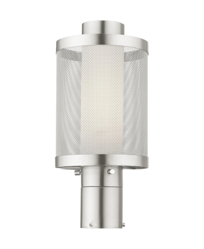 Shop Livex Nottingham 1 Light Post Top Light In Brushed Nickel