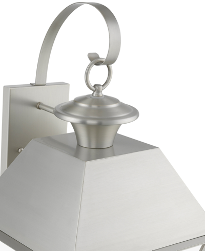 Livex Wentworth 3 Light Outdoor Large Wall Lantern In Brushed Nickel