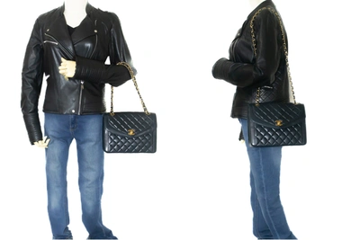 Pre-owned Chanel Matelassé Navy Leather Shoulder Bag ()