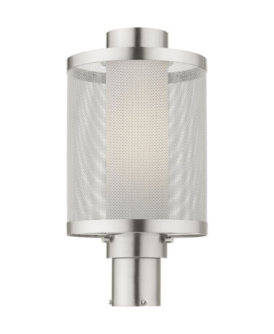 Shop Livex Nottingham 1 Light Post Top Light In Brushed Nickel