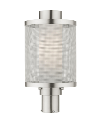 Shop Livex Nottingham 1 Light Post Top Light In Brushed Nickel